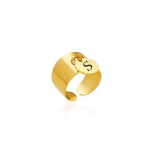 Anillo Letter Signet Acero 316 L