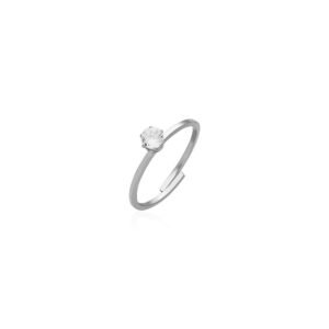Anillo Petite Zirconita Acero 316 L
