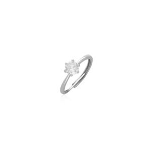 Anillo Solitario Plata Ley 925
