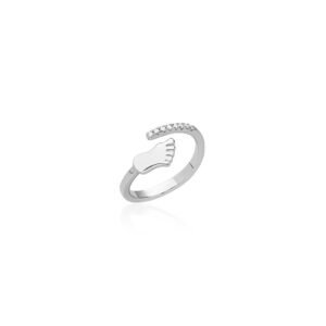 Anillo Pie Plata Ley 925.