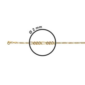 Cadena Alternada 3x1 Oro 9 Klt