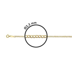 Cadena Barbada Oro 18 Klt