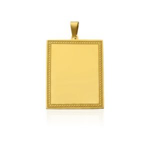 Colgante Placa Marco Acero 316 L