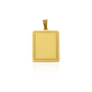 Colgante Placa Marco Acero 316 L