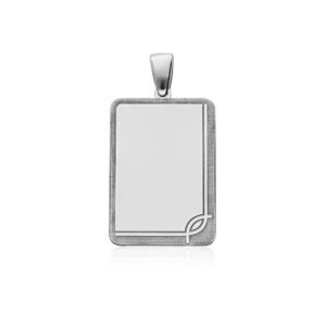 Colgante Placa Marco Plata Ley 925