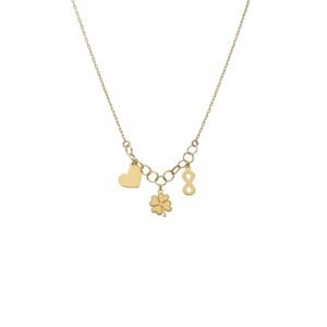Collar Amor y Suerte Infinito Oro 9 Klt