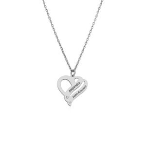Collar Corazones Nombres Acero 316 L