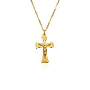 Collar Cruz Cristo Acero 316 L