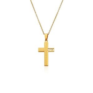 Collar Cruz Padre Nuestro Acero 316 L