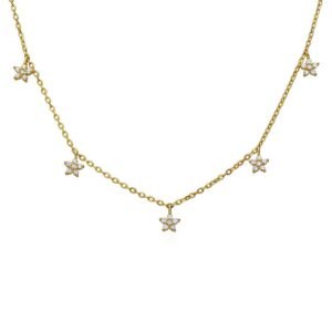 Collar Estrellas Plata Ley 925.