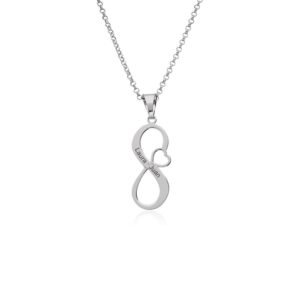 Collar Infinito y Corazón Plata Ley 925