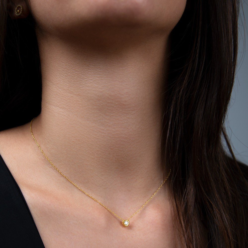 Collar Little Heart Plata Ley 925 - Imagen 2