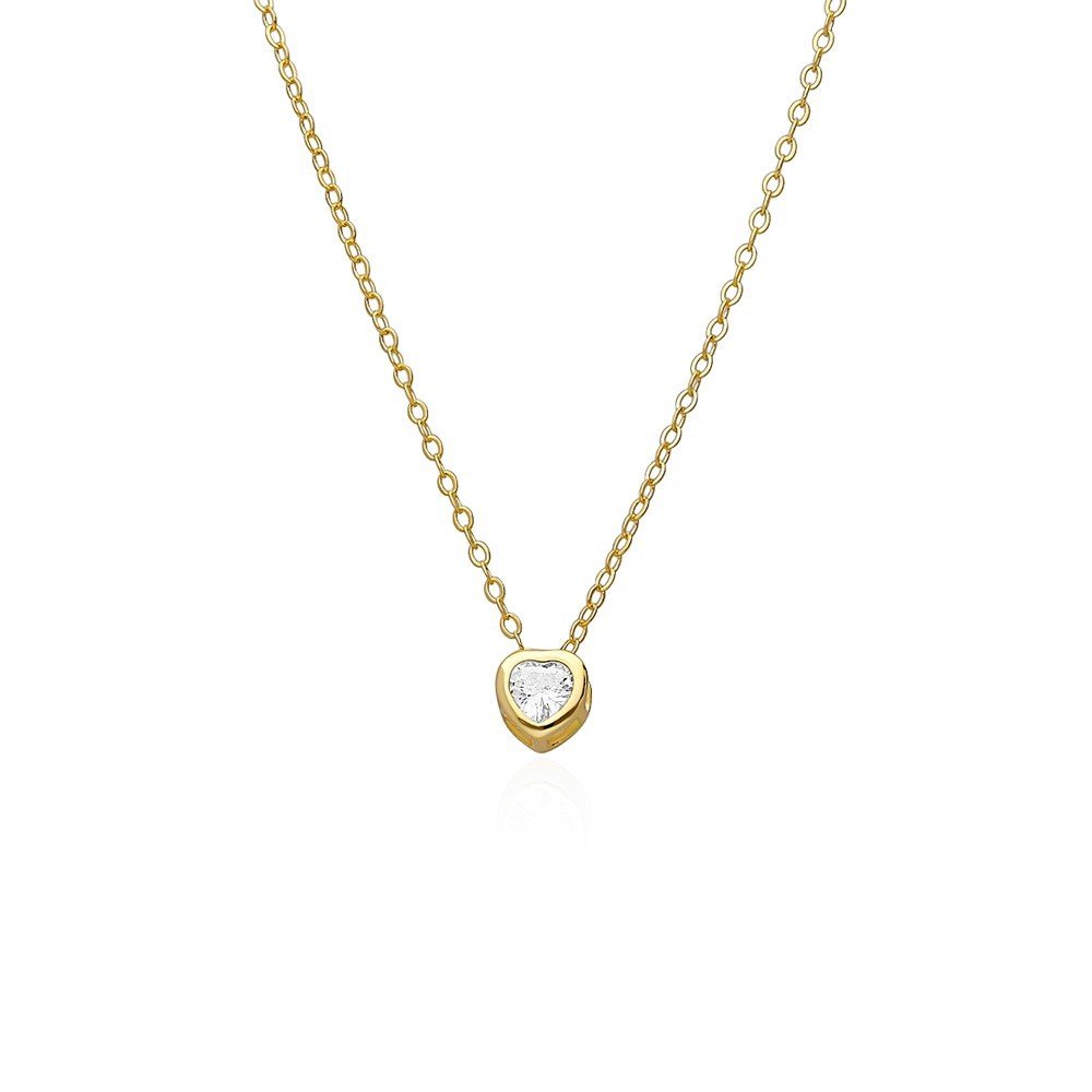 Collar Little Heart Plata Ley 925