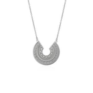 Collar Mandala Plata Ley 925.