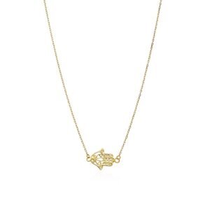 Collar Mano de Fátima Calada Oro 18 Klt