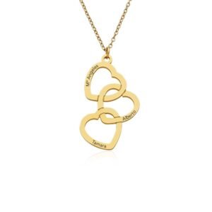 Collar Triple Corazones Acero 316 L