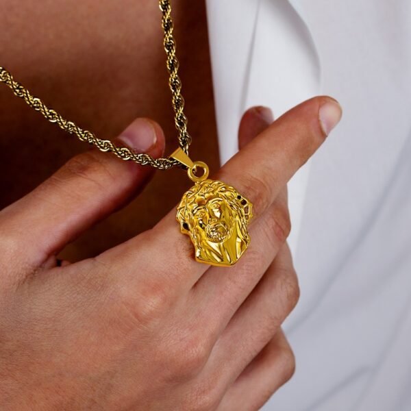 Medalla Cara Cristo Acero 316 L - Imagen 2