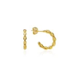 Pendientes Aro Cadena Plata Ley 925