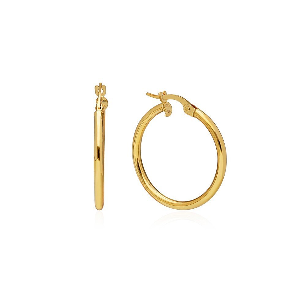 Pendientes Aros Liso Oro 9 Klt
