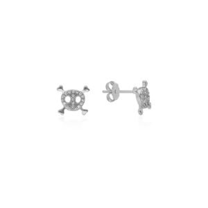 Pendientes Calavera Plata Ley 925