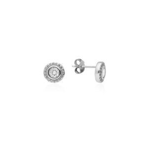 Pendientes Chatón Circonitas Plata Ley 925