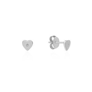 Pendientes Corazón Mini Plata Ley 925