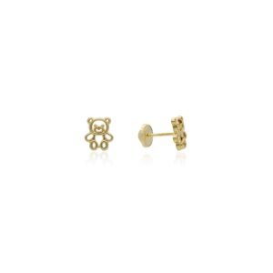 Pendientes Oso Calado Oro 18 Klt