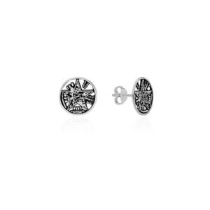 Pendientes Tetragramatón Plata Ley 925.