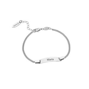 Pulsera Barbada Placa Plata Ley 925