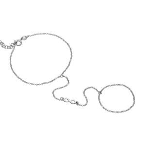 Pulsera de Dedo con Infinito Plata Ley 925