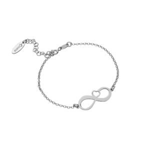 Pulsera Infinito Corazón Plata Ley 925