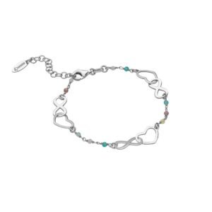 Pulsera Infinito y Corazón Plata Ley 925.