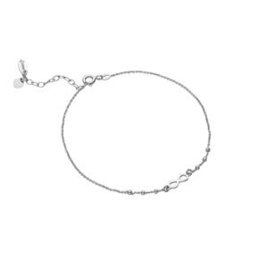 Pulsera Tobillera Infinito Plata Ley 925