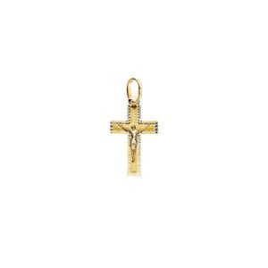 Cruz Cristo Tallada Oro 18 Klt