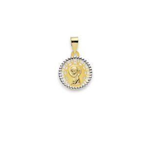 Medalla Virgen Niña Comunión Oro 18 Klt