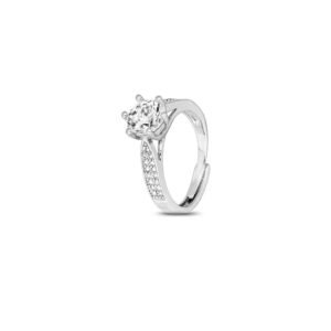 Anillo Diamond Cristal Acero 316 L