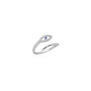 Anillo Ojo Turco Plata Ley 925