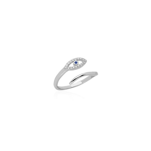 Anillo Ojo Turco Plata Ley 925