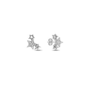Pendientes Circonitas Estrellas Plata Ley 925