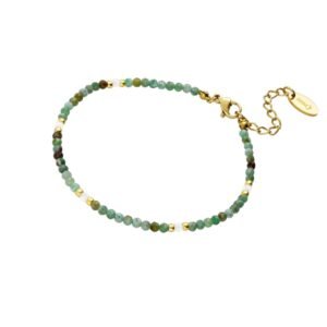 Pulsera Amazonita y Cuarzo Rosa