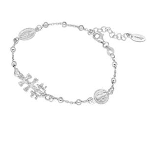 Pulsera C. Caravaca, S. Benito y V. Milagrosa Plata Ley 925